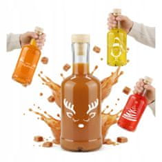 BE 10x boca ZA liker poklon tadek 250ml s tiskom ZA božićne tinkture