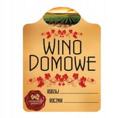 BE 10X naljepnica za vino, kućno vino, žuto