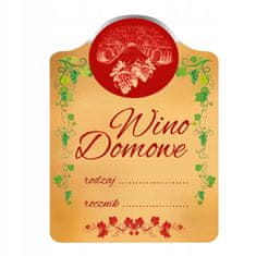 BE 10X naljepnica za vino, kućno vino, žuto