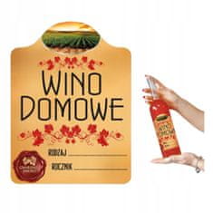 BE 10X naljepnica za vino, kućno vino, žuto