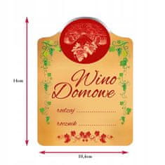 BE 10X naljepnica za vino, kućno vino, žuto