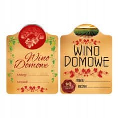 BE 10X naljepnica za vino, kućno vino, žuto