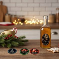 BE 10x božićnih etiketa ovalnih naljepnica za boce alkoholne tinkture, poklon