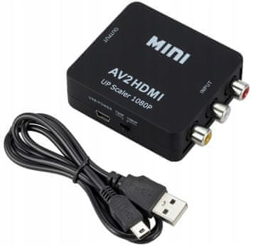 Adapter AV RCA na HDMI pretvarač Cinch 1080P kabel