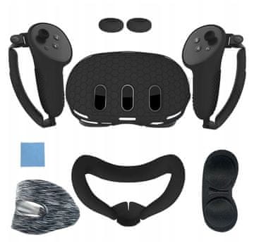 Zaštita 7u1 silikonsko kućište za Oculus Meta Quest 3 VR naočale, puna zaštita
