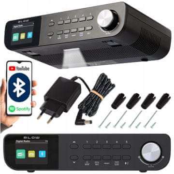 Blow FM LED viseći kuhinjski radio LCD Bluetooth DAB+ crni