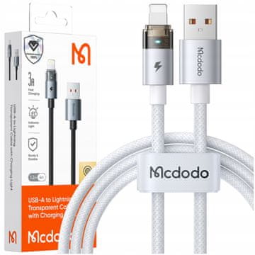 Mcdodo MCDODO kabel USB za brzo punjenje za iPhone, Lightning PD 36W 1M LED bijel