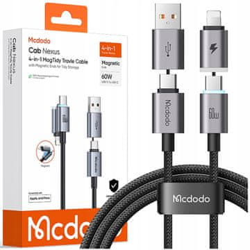 Mcdodo MCDODO kabel USB-C USB 4W1 za brzo punjenje za iPhone 14 MacBook 60W 1M