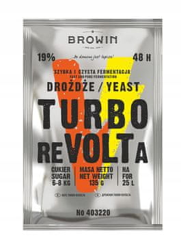 Browin Turbo destilacijski kvasac reVOLTa 48h