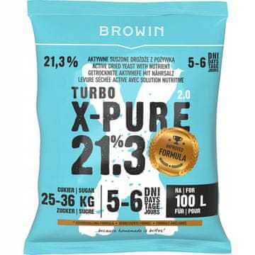 Browin Turbo X-pure 48 destilerski kvasac 21,3% 48 sati na 100 l fermentacija 5-6 dana