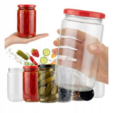 8x Staklenka Franko 720ml pekmez, džem, sokovi, kiseli krastavci, pašteta + poklopac 82