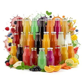 BE 50x Staklena boca za voćni sok 300 ml + poklopac ZA domaće sokove