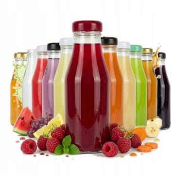 BE 100x boca za sok od 200 ml, staklene boce za sok s navojnim čepom od 0,2 l
