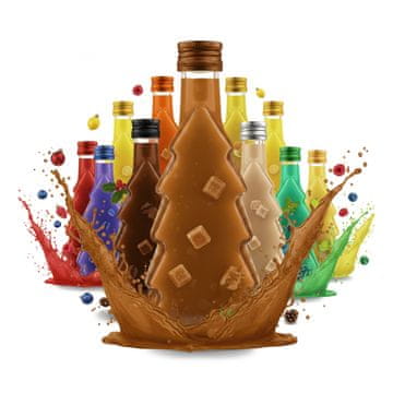 BE 20x staklenih boca u obliku božićnog drvca od 250 ml za tinkture, likere, sokove