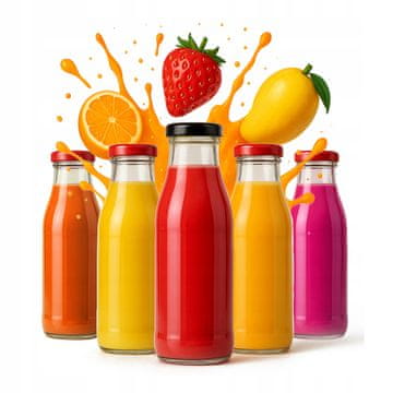 BE 5x Kubuś staklene boce od 500 ml za sok, sok, vodu, staklena boca od 0,5 l