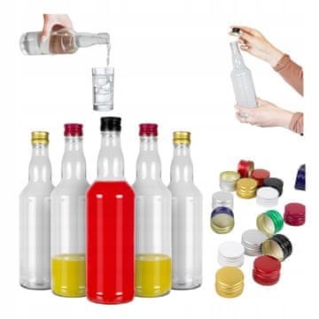 BE 50x Monopoly staklenih boca 0,5l za votku, Monopoly staklena boca 500ml