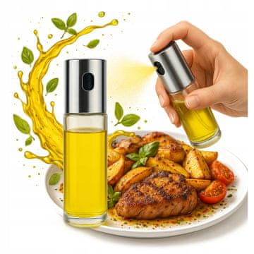 BE Raspršivač maslinovog ulja od 100 ml, stakleni kuhinjski raspršivač, dozator ulja