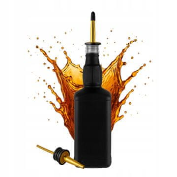 BE Daniel set boca, crni MAT 500ml s barmenskim točionikom za alkohol
