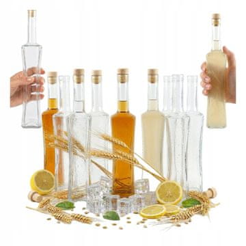 BE Dekorativne boce magnum 500ml boce za tinkture, sirupe, likere, 50 kom + čep