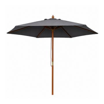 Linder Exclusiv Vrtni suncobran s drvenom konstrukcijom 250 cm Tamno sivi