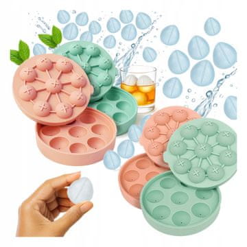 BE 4x silikonski kalupi ZA ledene kockice tulipani 3D kalupi za čokoladni led