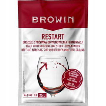 BE Ponovno pokretanje kvasca za vinsku kominu za 25l