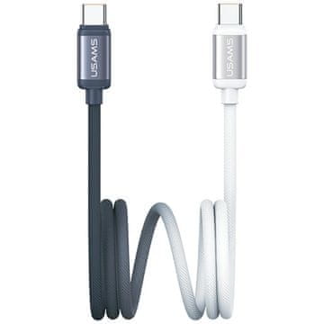 USAMS Kabel USAMS Bicolor Series SJ756 PD 60W USB-C/USB-C 1.2m crno-bijeli