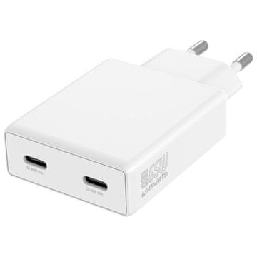 4smarts Dvostruki zidni punjač 65W s dva USB-C priključka