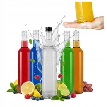 BE 5x Kristalnih staklenih boca od 500 ml ZA MJESEČINU, tinkture, vino, sok, votku