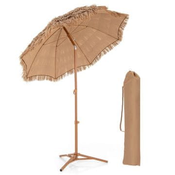 Northix Tiki suncobran za plažu 200 cm sklopivo postolje s torbom