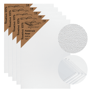 Slika na platnu 30x40cm 5 komada, pamučna podloška 350g/m², slikarski panel