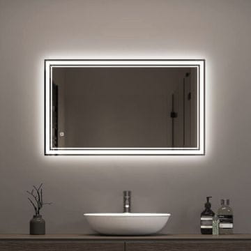 S6 Steklarstvo Šest LED ogledalo S6P2, 100x60cm / 60x100cm, 3 boje LED osvjetljenja, antifog funkcija