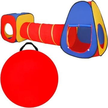 Kruzzel 3-u-1 dječji šator za igru s tunelom, 28x94x70 cm