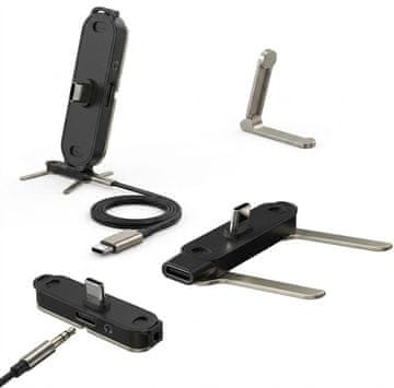 VYZIO® 240W višenamjenski USB-C kabel za punjenje, 2u1 odvojivi dizajn, 360° rotirajuće postolje, brzo punjenje i prijenos podataka | CABLEMATE
