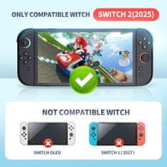 Nikcorp Set 3 kaljena zaštitna stakla za Nintendo Switch 2 9H 0,3 mm ekran, prozirnost 99,9% hidrofobni i oleofobni premaz, kompatibilno s dockom i dodir 3 kom