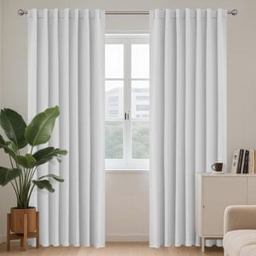 Nikcorp Zavjese za zatamnjivanje Opaque (blackout) set 2 kom, termalna i zvučna izolacija 210x132 cm, siva, poliester, montaža na skrivenim trakama ili tunel za karnis, do 80% blokade svjetlosti