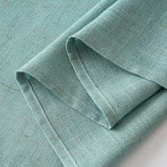 Nikcorp Zavjese od prozirnog voilea Proizvod visoke kvalitete, set 2 kom 140x300 cm, tirkizne poluprozirne s očicama, 30% lan 70% poliester, otporne na zgužvanje, za dnevni boravak spavaću sobu dječju sobu