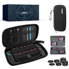 Nikcorp Futrola Hard Case 8u1 Nintendo Switch 2 2025 zaštitna torbica tvrda školjka i podstava 20 utora za igre + 6 navlaka za analogne palice