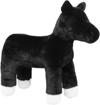 Nikcorp Plišani konjić igračka My Hobby Pony DIY kreativni crni pliš za samostalno ukrašavanje, ručni rad, meka plišana tkanina 37 x 15 x 36 cm