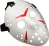 Nikcorp Maska Jason Voorhees Fartoni Petak 13 Bijela, univerzalna veličina, umjetna masa, realizam za Noć vještica, horror kostim, tematska zabava, konvencije