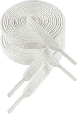 Nikcorp Ravne vezice za sportske cipele 150 cm bijele 8 mm, komplet 2 para (4 kom) poliester otporne vezice za tenisice starke rolsere