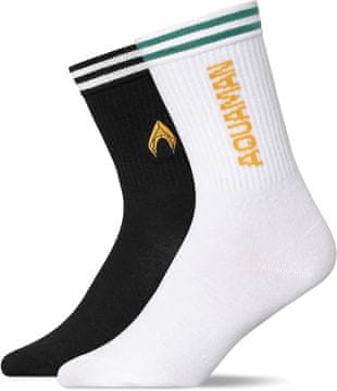 Nikcorp Sportske kratke pamučne čarape do gležnja retro Aquaman organic cotton, prozračne elastične, udobne za trening i svaki dan, 2 para 43-46