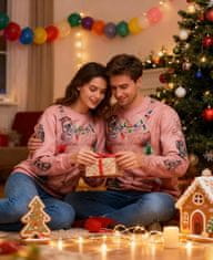 Nikcorp Božićni hoodie Ruﬆan Ugly Christmas Sweater fotorealistični tisak dlakavog muškog torza, hoodie bez kapuljače, dugi rukav, regular fit 3XL, 95% poliester 5% elastan