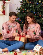 Nikcorp Božićni hoodie Ruﬆan Ugly Christmas Sweater fotorealistični tisak dlakavog muškog torza, hoodie bez kapuljače, dugi rukav, regular fit 3XL, 95% poliester 5% elastan