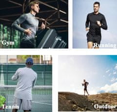 Nikcorp Sportske majice dugih rukava set od 5 kom veličina L 100% tehnički poliester kationna brzo sušeća prozračna elastična otporna na deformacije za fitness, teretanu, trčanje i rekreaciju