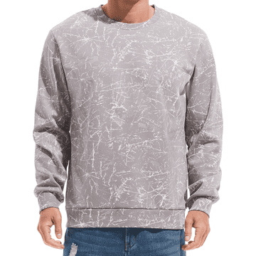 Nikcorp Muški flis duks Crewneck termoizoliran s toplom podstavom sivo 3XL, outdoor casual, regular fit, okrugli izrez, brzo se suši, 75% pamuk 25% poliester