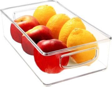 Nikcorp Set spremnika za hladnjak i ostavu od 4 kom, prozirni organizatori, dimenzije 25x15x8 cm, plastika bez BPA, za voće povrće sireve i uredske sitnice