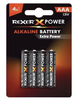 Rexer baterije AAA | LR03 Alkaline Power 4/1 blister