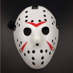 Nikcorp Maska Jason Voorhees Fartoni Petak 13 Bijela, univerzalna veličina, umjetna masa, realizam za Noć vještica, horror kostim, tematska zabava, konvencije