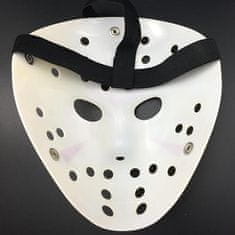 Nikcorp Maska Jason Voorhees Fartoni Petak 13 Bijela, univerzalna veličina, umjetna masa, realizam za Noć vještica, horror kostim, tematska zabava, konvencije
